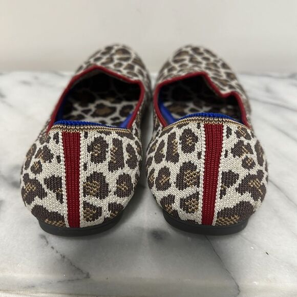 ROTHY'S Mocha Spot Animal Leopard Print Loafer Size 8, Comfy, Casual - Picture 11 of 13